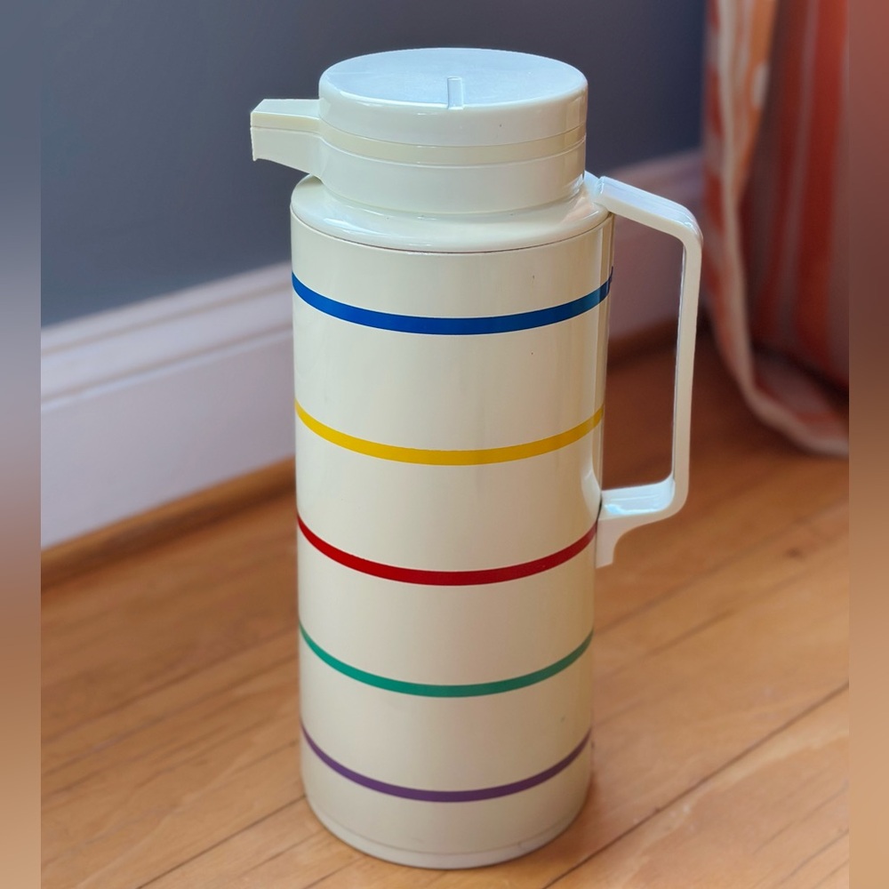 Colorful Striped Vintage Thermos